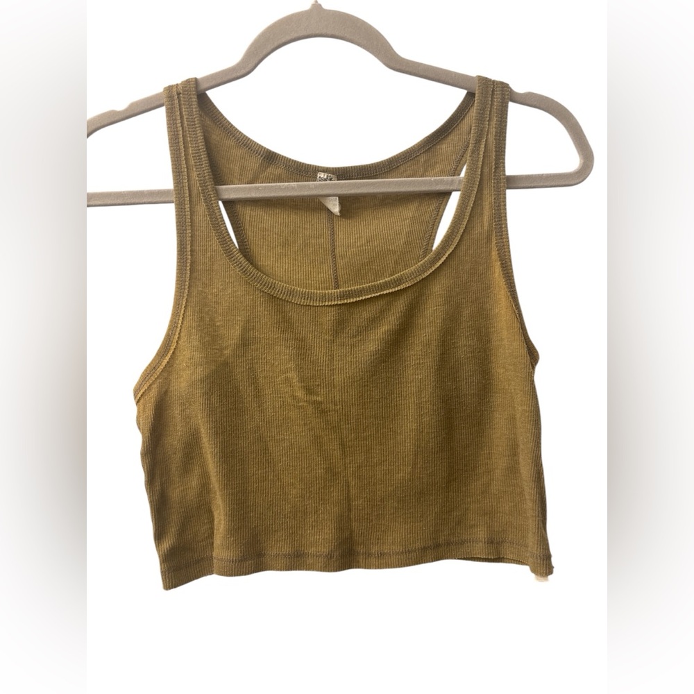 Chic Olive Knit Crop Top